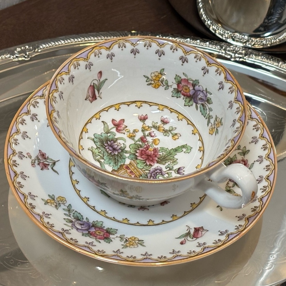 Vintage Spode Copeland's Peplow #568948 Cup and Saucer Set